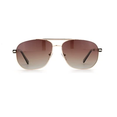 info-400-400 Men Double Bridge Polarized Metal Sunglasses
