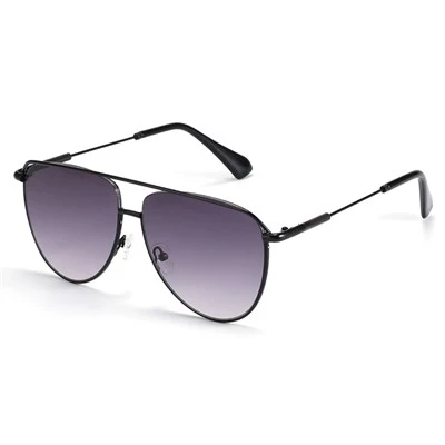 info-400-400 Women Double Bridge UV400 Polarized Metal Sunglasses