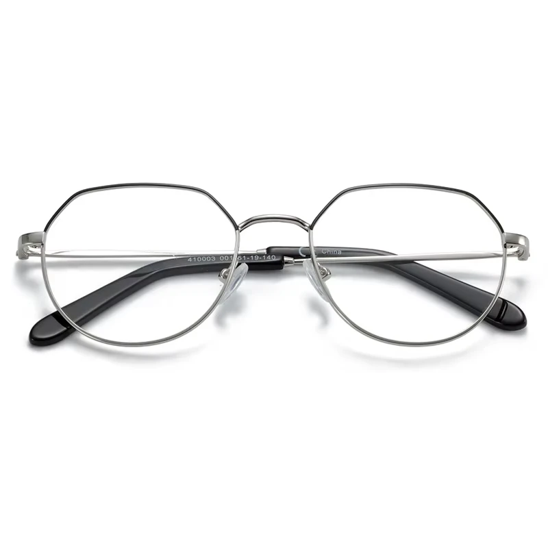 Men Metal Polygon Optical Eyeglasses