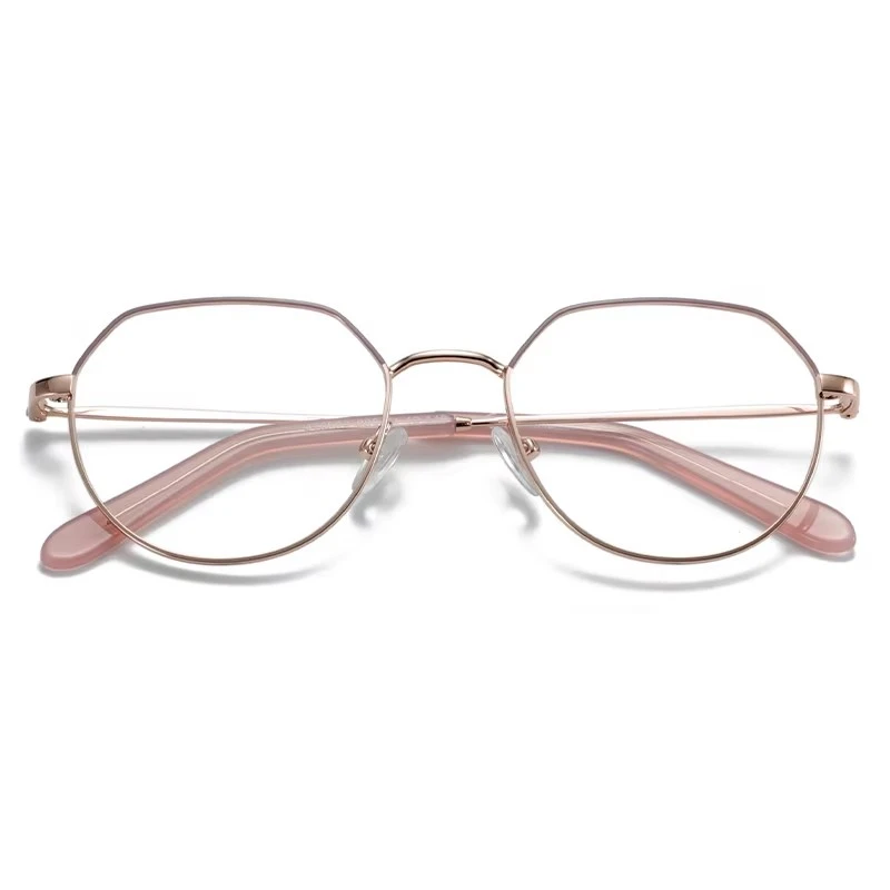 China Men Metal Polygon Optical Eyeglasses